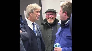 Manuel Pellegrini celebró su título con Noel Gallagher