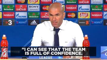 "The team is full of confidence" - Zidane