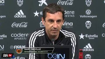 Neville: "Si no ganamos mañana veremos alguna Falla quemar"