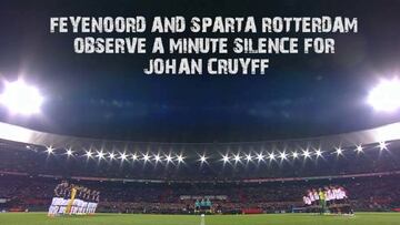 Feyenoord and Sparta Rotterdam honour Cruyff