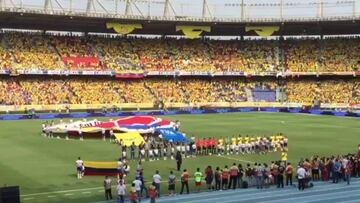 Así sonó el himno nacional en el Metropolitano