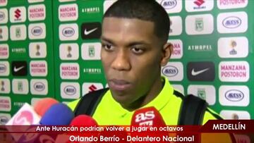 Berrío: "Llegó con confianza para enfrentar a Huracán"