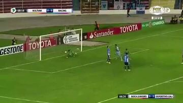 Gastón Cellerino le anotó un gol a Racing con genial tijera