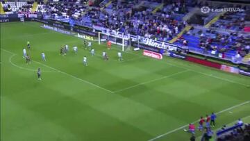 El tiro desviado de Embarba que descolocó a Ochoa