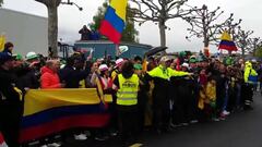 Hinchas alientan a Nairo con el himno de Colombia