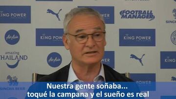 Caludio Ranieri da las gracias a la afición