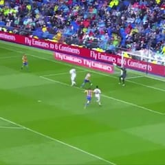 Fuera de juego de Benzema antes de marcar el 2-0