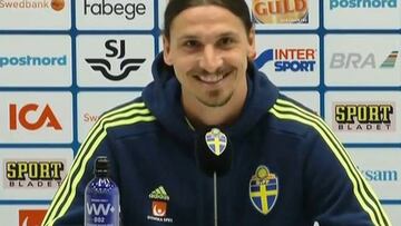 Zlatan says it all with a smile after Manchester United question