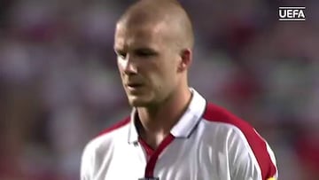 ¿Es este penal de Beckham el peor pateado en una Eurocopa?
