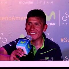 El Nairo más sonriente bromeó con los consejos de sus padres