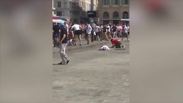 England - Russia violence on the streets of Marseille