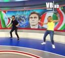 ¡Fuerte caída de Del Piero en un programa de TV en vivo!