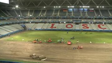 Pitch at Lille's Stade Pierre-Mauroy replaced