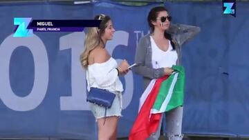 Las fans de la Eurocopa muestran su habilidad con la pelota