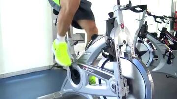 Marcelo y Carvajal, dándolo todo en el gimnasio