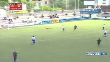 Víctor Vázquez y Abraham González, juntos en el Barça B