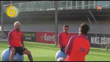 How many headers can Messi and Suárez do between them?