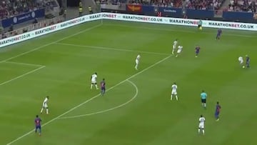 El genial túnel de Messi ante Albrighton del Leicester