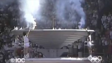 The last eight lightings of the Olympic torch