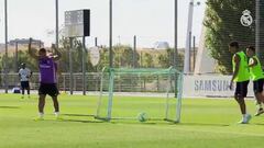 Golazo de Marcelo en el entrenamiento del Madrid