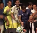Morata takes hilarious tumble as players crash press conference