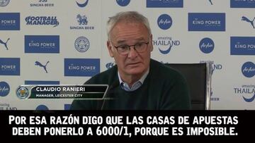 Ranieri: "Que ganemos este año es mucho más difícil"