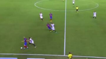 Brutal Messi: el amago-regate con el que se fue de Escudero