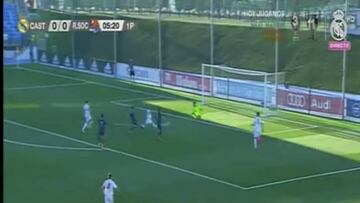 Descomunal falló de Luca Zidane bajo los palos del Castilla