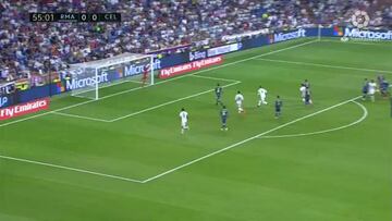 Gareth Bale y su tiro libre casi perfecto ante Celta de Vigo