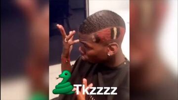 Nuevo look de Pogba: se hace una serpiente en la cabeza