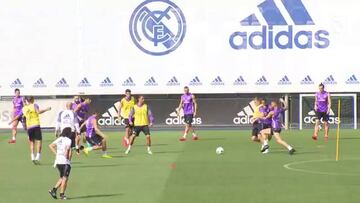 Real Madrid training at full intensity ahead of Sporting game