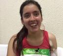 La alegría de Amanda Cerna tras clasificar a la final de 400