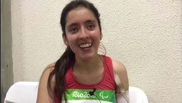La alegría de Amanda Cerna tras clasificar a la final de 400