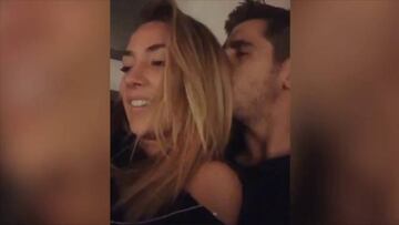 La romántica celebración de Morata con su novia tras el gol