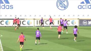 Morata on fire at Real Madrid training