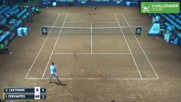 Lestienne fakes out opponent with outrageous trick shot