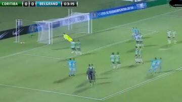 El golazo que Bieler celebr¨® con 'Pepe' Rojas en Belgrano