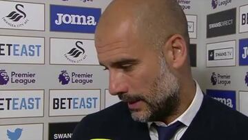 El atasco de Guardiola en el postpartido: ¡casi se atraganta!