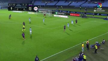 El agarrón de Hugo Mallo a Neymar que reclamó el Barça