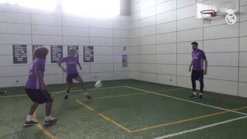 Marcelo, Casilla and Danilo - Madrid's footvolley kings