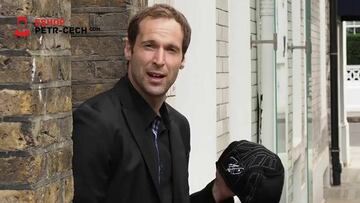 When Petr Cech is not playing football he's selling warm hats