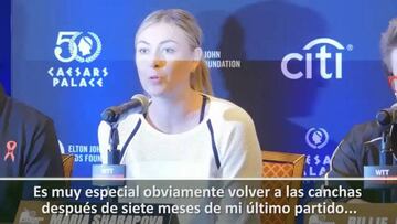 Sharapova vuelve a las pistas 7 meses despu¨¦s