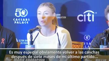 Sharapova vuelve a las pistas 7 meses después