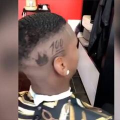 Paul Pogba's new emoji-themed haircut...