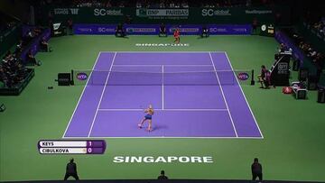 Kerber engrasa la m¨¢quina y Keys reacciona con 6 aces