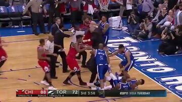 Ibaka, expulsado por liarse a puñetazos; Desastre de los Bulls