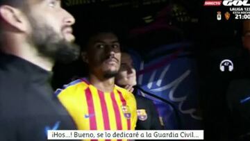 Aleix Vidal niega que fuera a dedicar un gol a un guardia civil