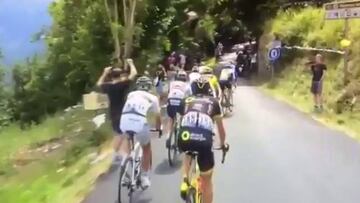 Suicide No Hander sobre el grupo de escapados del Tour de Francia