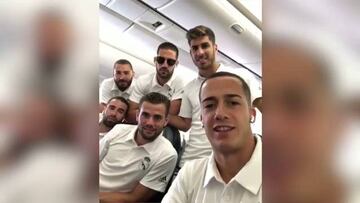 El vacile de Lucas Vázquez a Carvajal por su gol en propia meta contra la Juventus