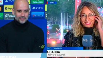 Imperdible este momento entre Guardiola y una periodista